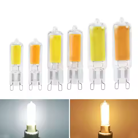 1X Dimmable LED G9 Light Bulb 9W 6W 220V COB Glass LED Lamp Replace 40W 60W Halogen Bulb for Pendant