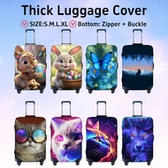 Ready Stock Thickened Luggage Cover 18-32 Inch, Elastic Washable Anti-Scratch Waterproof Suitcase Pr