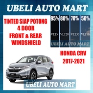2PLY Honda CRV 2017-2021 4 Pintu Siap Potong Tinted UV Hitam / Siap Potong Tinted UV Hitam Kereta