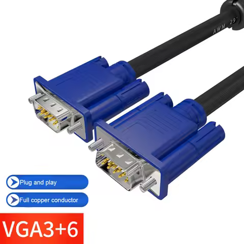 VGA 3+6 Video HDTV Computer Monitor VGA To VGA TV Projector Cable 1.5m 3m 5m 10m 15m 20m 1080P Male 