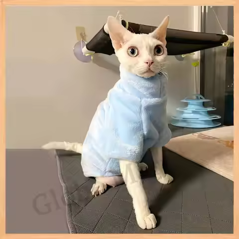 Winter Autumn Warm Turtleneck Sweater For Hairless Cats Soft Base Layer Clothing For Sphynx Devon Re
