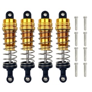 (LAZK) 4Pcs Metal Front and Rear Oil Shock Absorber Damper for MJX H16 16207 16208 16209 16210 1/16