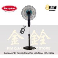 EuropAce 16” Remote Stand Fan with Timer ESF 4160W | ESF4160W (8 Years Motor + 2 Years Electrical Parts Warranty)