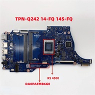 For HP TPN-Q242 14-FQ 14S-FQ 14S-FR with RYZEN 5 4500U DA0PAFMB6G0 Notebook Mainboard Tested 100% Wo