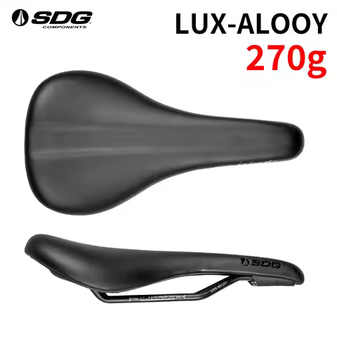 SDG LUX-ALOOY Bike Saddle 270g- Premium Aluminum Rail Design for Comfort Durability Optimized Ergono