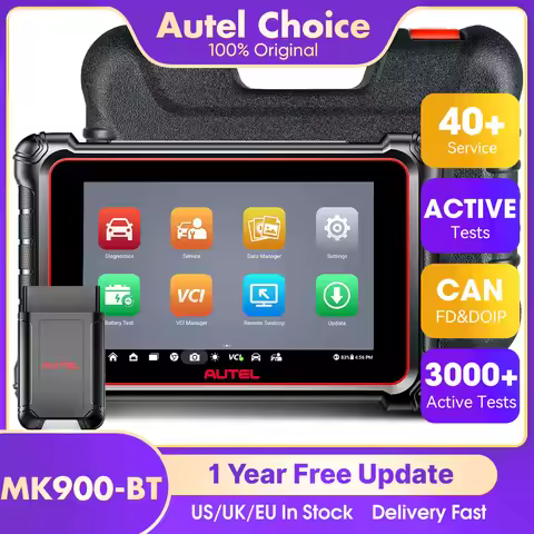 Autel MaxiCOM MK900BT MK900-BT Bidirectional Diagnostic Tool CAN FD/ DOIP Auto Car OBD2 Scanner Upga