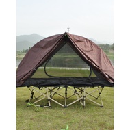 Two-in-One Off-Ground Tent, Single Camp Bed Tent, Ultra-Light Off-Ground Single Soldier Outdoor Tent