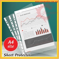 A4 11 Hole Sheet Protector 10 sheets | Clear Sheet Protector | A4 Paper Protector Sheet | 文件袋