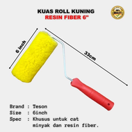 Kuas Roll Cat Tembok 6 Inch Resin Fiber / Roller Cat Dinding Halus Kuat Awet