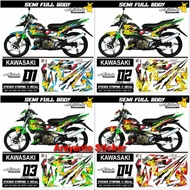 KAWASAKI Sticker Decal Striping Athlete Semifullbody Pikachu Variation AR02