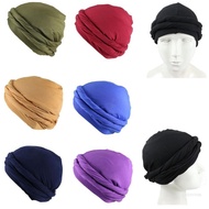 Crazy Men Turban HeadWrap HaloTurban Durag for men Twist HeadWrap Satin HeadScarf Muslims Hijab Turb