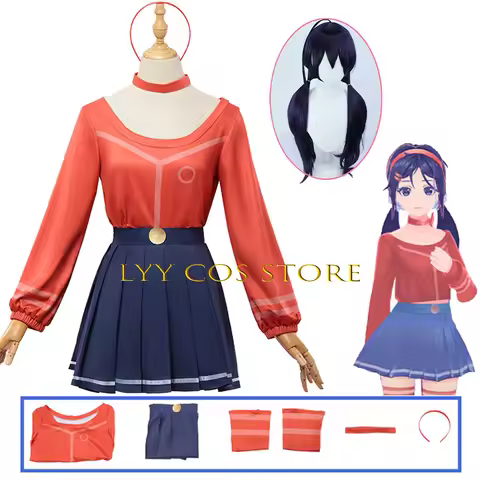 MiSide Crazy Mita Cosplay Anime Game Costume JK School Uniform Cute Dress Lolita Wigs For Girl Hallo