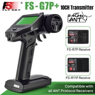 Flysky FS-G7P+ 10CH Remote Control Transmitter 300M 2.4Ghz with FS-R11P Receiver FS-R7P For RC Truck