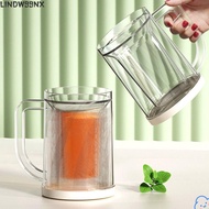 LINDW99NX Ice Cold Beer Glass, with Handle Double Layer Liquid Refrigerator Frozen Cup, 20oz Thicken