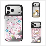 Wireless Magnetic For iPhone 17 16 15 14 13 Pro Max Plus Cute Cat Dunks Black Edge Hard Back Mirror 