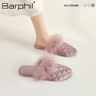 High-end postpartum slippers, indoor home silent new Chinese-style furry slippers for women, autumn