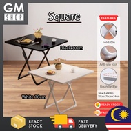 GMshop 70cm/80cm Household Simple Small Folding Table Portable Small Stall Round and Square Table