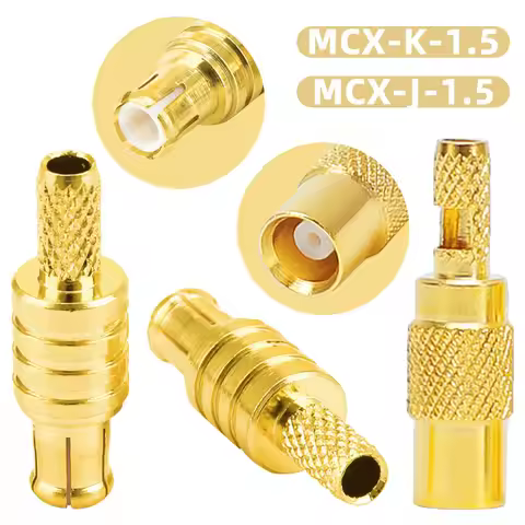 2PCS MCX-J-1.5 Male Head MCX-K-1.5 RF MCX Adapter MMCX Male Female Stright Connector MMCX-JB2 Crimpi