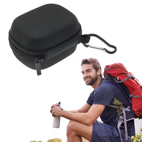 EVA Hard Case with Carabiner Portable Storage Bag Shockproof Earbud Case Holder for Beats Studio Bud