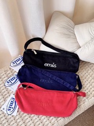 3 色 韓國 EMIS 燈芯絨 腋下包 Corduroy Daily Long Hobo Bag
