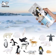 TOOYFUL 16ชิ้นเหมือนจริง Arctic Animal รวมถึง Arctic Reindeer Penguins Polar Bear Arctic Fox Igloo Figure Toy สำหรับวันเกิดเทศกาลปาร์ตี้โปรดปราน