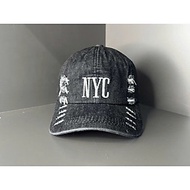 Nón kết, mũ lưỡi trai NYC phối vải jeans form đẹp thời trang đường phố siêu đẹp