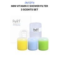 [ATOJET] Mini Vitamin C Shower Filter 3-Scent Set | Sea Salt • Green Tea • Lime Orange