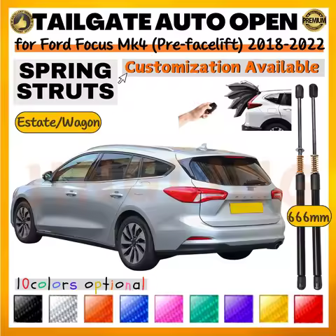 Qty(2) Trunk Struts with Spring for Ford Focus Mk4 Estate (Pre-facelift) 2018-2022 666MM Rear Tailga