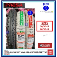 BUNGA TERBARU MAXXIS PRESA TAYAR TUBELESS MA-WK WET KING 70/90-17, 80/90-17 TYRE [MAXXIS] (MICHELIN)