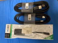 MicroUSB to HDMI Adapter, USB-A to USB-B cable, DP DisplayPort cable