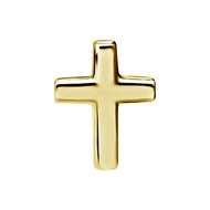 [Attic Piercing] Cross earring titanium  flat back stone for earlobe, tragus, conch, flat and etc