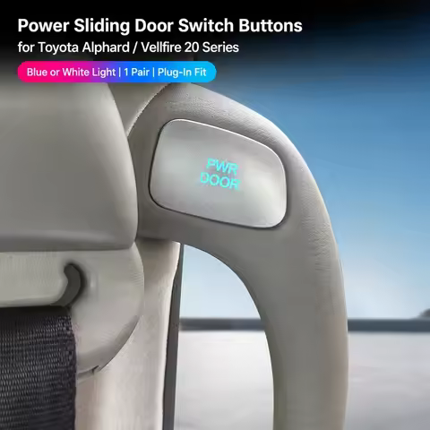Car Power Sliding Door Switch Buttons for Toyota Alphard Vellfire 20 Series Blue White Light Middle 