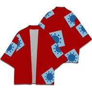 Kostum Cosplay Haori Kimono Luffy Wano Anime One Piece Costum Cosplay Kimono Cardigan Monkey D Luffy