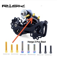 Risk Bolt Titanium RD Bicycle Rear Derailleur Screw Bolt M4