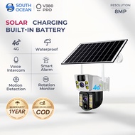 South Ocean Solar outdoor camera wireless dual lens waterproof wifi cctv camera 1080P IP Security Ca