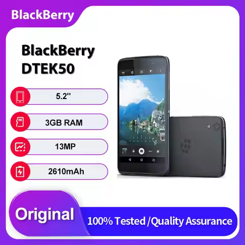 Original Unlocked BlackBerry DTEK50 4G Bluetooth Mobile Phone 5.2 inches 16GB 3GB RAM Android 6.0 26