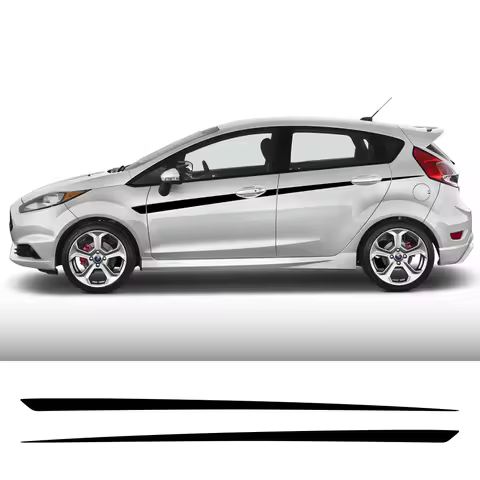 Car Waistline Vinyl Decal Side Door Stripes Graphics Racing Sticker Accessories For Ford Fiesta ST20