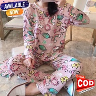 Owllines Sleepwear Women Pajamas Imported Long Sleeve/Pajama Import Korean Cute Long Pants/Sleepwear For Women Import Premium/Pajama Sleepwear For Premium Korean