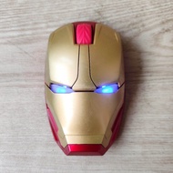 Iron Man 2.4GHz Wireless Optical Mouse ClickSilent with LED Glowing Eyes