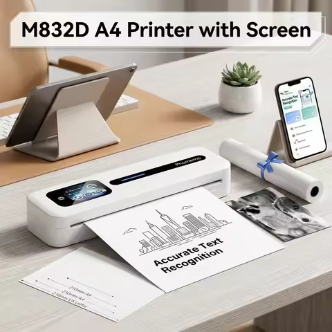 Wireless Portable Inkless Thermal Printer Phomemo M832D Tattoo Stencil Maker Multiple Paper Sizes 50
