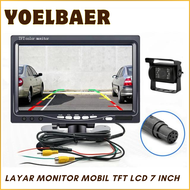 COD MURAH Yoelbaer Layar Monitor Mobil TFT LCD 7 Inch TV Mobil mundur parkir Mini - C-T703
