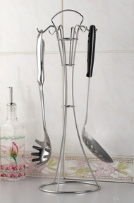 304不鏽鋼湯匙架　湯杓架掛物架鍋鏟架　高塔式六掛勾設計置物架