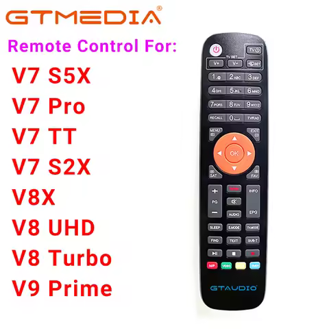 GTMEDIA Remote Control For V7 S5X/V7 PRO/V8X/V9 Prime/V8 UHD/V8 Turbo/V7 TT No Battery No Voice