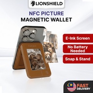 (MY) LionShield NFC Picture Magnetic Card Holder Wallet Snap Stand Art E-Ink Projection