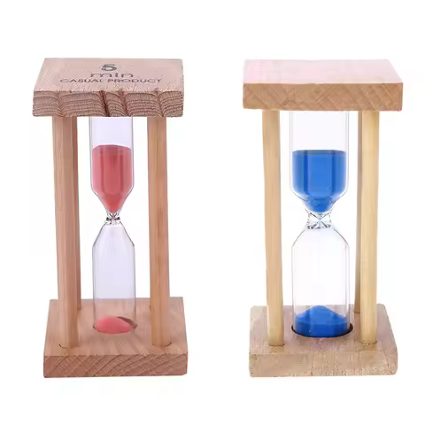 5 Minutes Wood Sand Timer Multi-Function Sandglass Timer Decorative Sand Clock Timer Desktop Clock f