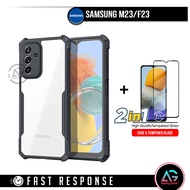LAYAR Samsung F23/M23 Airbag Shockproof Transparent Casing+Tempered Glass Screen
