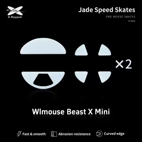 X-Raypad Jade Skates for BEAST X Mini Wireless Gaming Mouse – WLmouse BEAST X Mini Wireless
