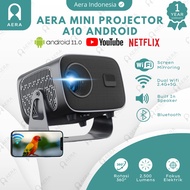 Aera Android Projector A10 2500 Lumens Full HD Mini Portable Projector Android Wifi Bluetooth Mirror