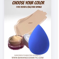TESTER FOUNDATION BAWANG COSMETIC FULL COVERAGE (5g)