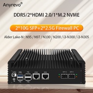 Intel i3 N305 N200 N100 Firewall Mini PC 2x10G SFP+ 2x2.5G i226 LAN DDR5 SSD Proxmox pfSense OPNsens
